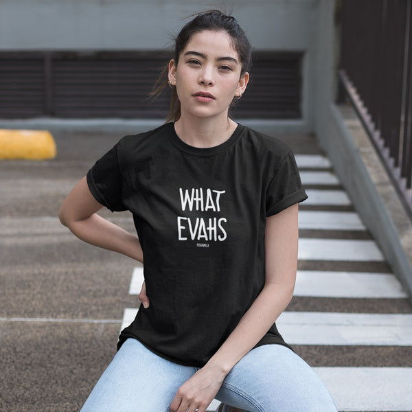 "WHATEVAHS" Women’s Pidginmoji Dark Short Sleeve T-shirt