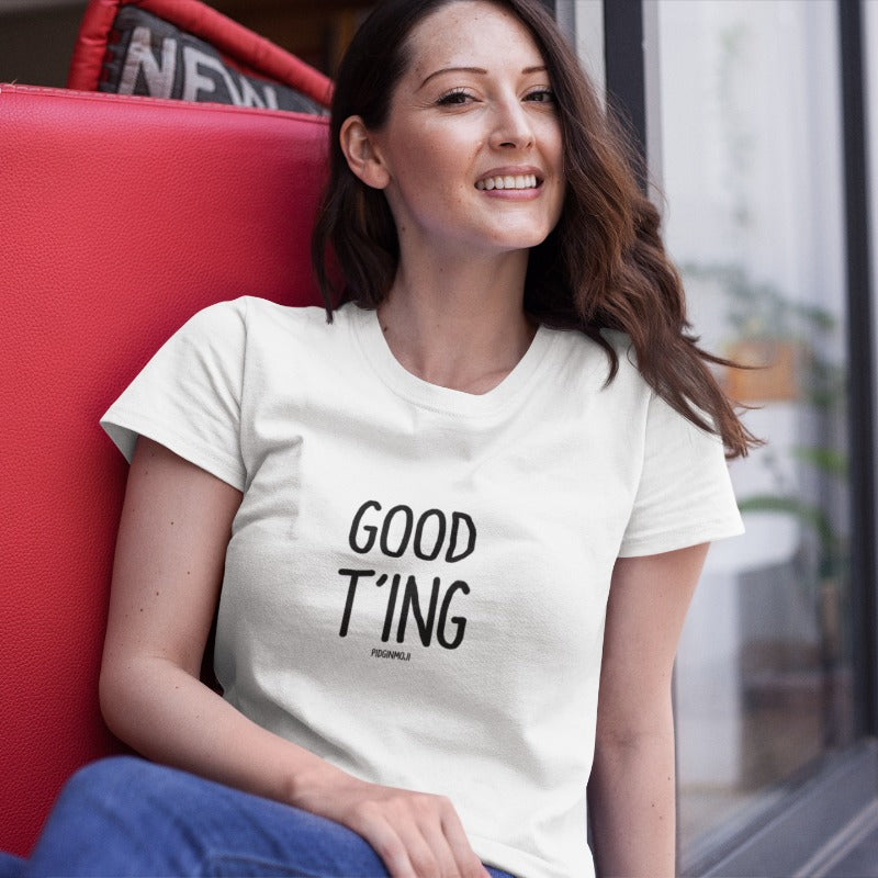 "GOOD T'ING" Women’s Pidginmoji Light Short Sleeve T-shirt