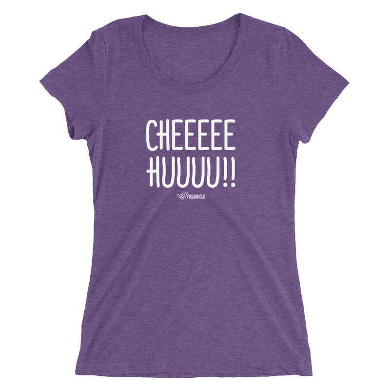 "CHEEEEEHUUUU!!" Women’s Pidginmoji Dark Short Sleeve T-shirt