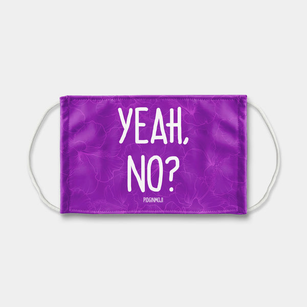 "YEAH, NO?" PIDGINMOJI Face Mask (Purple)
