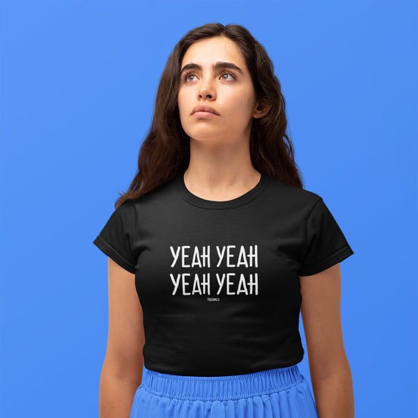 "YEAH YEAH YEAH YEAH YEAH YEAH" Women’s Pidginmoji Dark Short Sleeve T-shirt