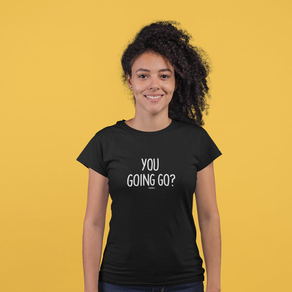 "YOU GOING GO?" Women’s Pidginmoji Dark Short Sleeve T-shirt